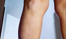 I watch Mirella Delicia rip her clothes off in a custom striptease, her big fat ass bouncing as she undresses.