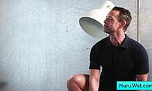 Watch this hot teen masseuse grind her wet naked body on the client!