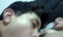 Perverted stepbrother licks the delicious pussy of his 18-year-old Latina stepsister in Russian porn.