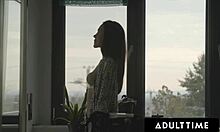 Alyssa Bounty yearns over boyfriend's big dick cumshot