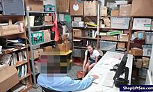 Cute Teen Theft Receives Blowjob and Gets Screwed by LP Officer at Work