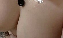 Tomboy striptease and bathtub orgasms