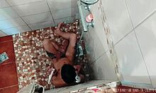 French amateur sells panties while voyeur watches her shower masturbation