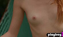 Kate Great strips naked outdoors