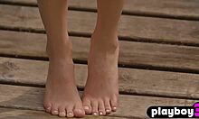 Kate Great strips naked outdoors