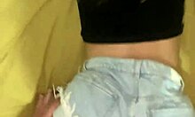 Amateur Girl Fucked Without Shorts Off!