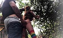 No Quintal Fodendo O Cu Da Ruivinha Sex Toy