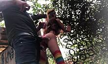 No Quintal Fodendo O Cu Da Ruivinha Sex Toy