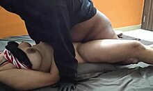 Young asian babe gets fucked by stepbrother