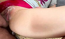 Cock Rubs Pussy Through Wet Panties Until They Cum At The Same Time