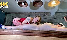 Latina Blowjob on Pool Table