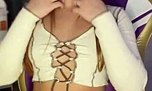 Young latina neighbor shows off in cute lingerie since childhood