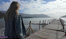 Romantic Walk With Remote Vibrator In Pussy!