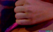 Glamour lesbians tease clits and rims passionately