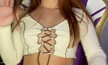 Young latina neighbor shows off in cute lingerie since childhood