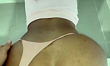 colombian teen cleans bathroom and ends with gaping creampie