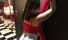 Brunette Latina pornstar fulfills fetish by getting fucked while tied up