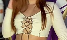 Young latina neighbor shows off in cute lingerie since childhood