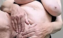 horny busty gilf teases and shows wet pussy