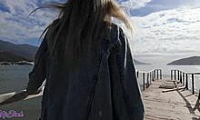 Romantic Walk With Remote Vibrator In Pussy!