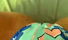 Naughty wife masturbates before work in shorts