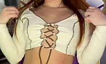 Young latina neighbor shows off in cute lingerie since childhood