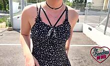 Leila, an 18-year-old brunette, pleasures herself before getting fucked