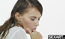 watch this flawless model masturbate to intense multiple orgasms