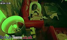 A voyeur teen spied on the teacher while they fucked in the classroom.