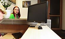 horny redhead stepsister gets fucked hard in the shower by her friend