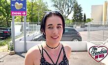 Leila, an 18-year-old brunette, pleasures herself before getting fucked