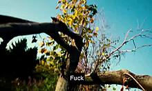 Young Babe Pulls Panties Up After Creampie Outdoors