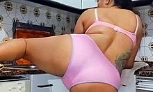 blues with her big ass is putting in a big dildo just for you, homemade fun