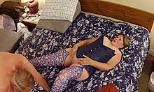 Stripper abuela Carmen Angels con palo y polla