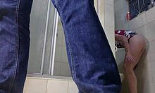 18 Year Sucks My Cock While Flashing Her Pussy Upskirt No Panties