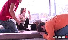 Beautiful sarah kay gets cum on big ass in public!