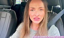 German student squirts in car