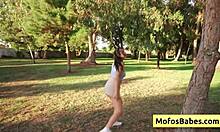 Lovely Brunette Teen Charms Friend With Her Natural Beauty