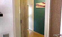 The postman catches tight German teen Tini and convinces her to fuck.