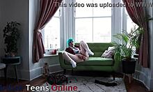 Hot British alt college student fingers her pussy till she cums