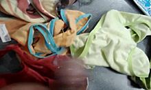 Jerking Off In Wife's Used Panties, Cumming Great Compilation