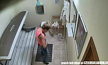 blonde cutie exposed in public voyeur setting