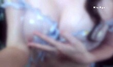 Sexy teen mia nyx shows pink hairy pussy in lingerie