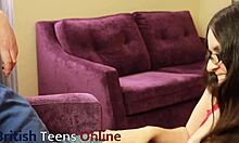 British 19 Year Old Gives Oily Handjob To Older Boyfriend