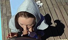 why is the neighbor spying on my morning yoga by the pool? does he want to join me for a quick fuck?