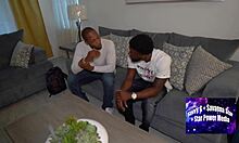 Step brothers tag team milf in interracial threesome