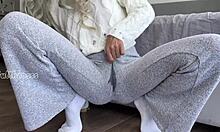 Asian stepdaughter masturbating tight pussy and squirting hard