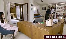 Freeuse boss fucks his employees at workplace anytime.