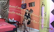 Celin 19y in Porno-Casting with Masturbation