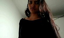 young patient in hospital testing big toy that barely fits